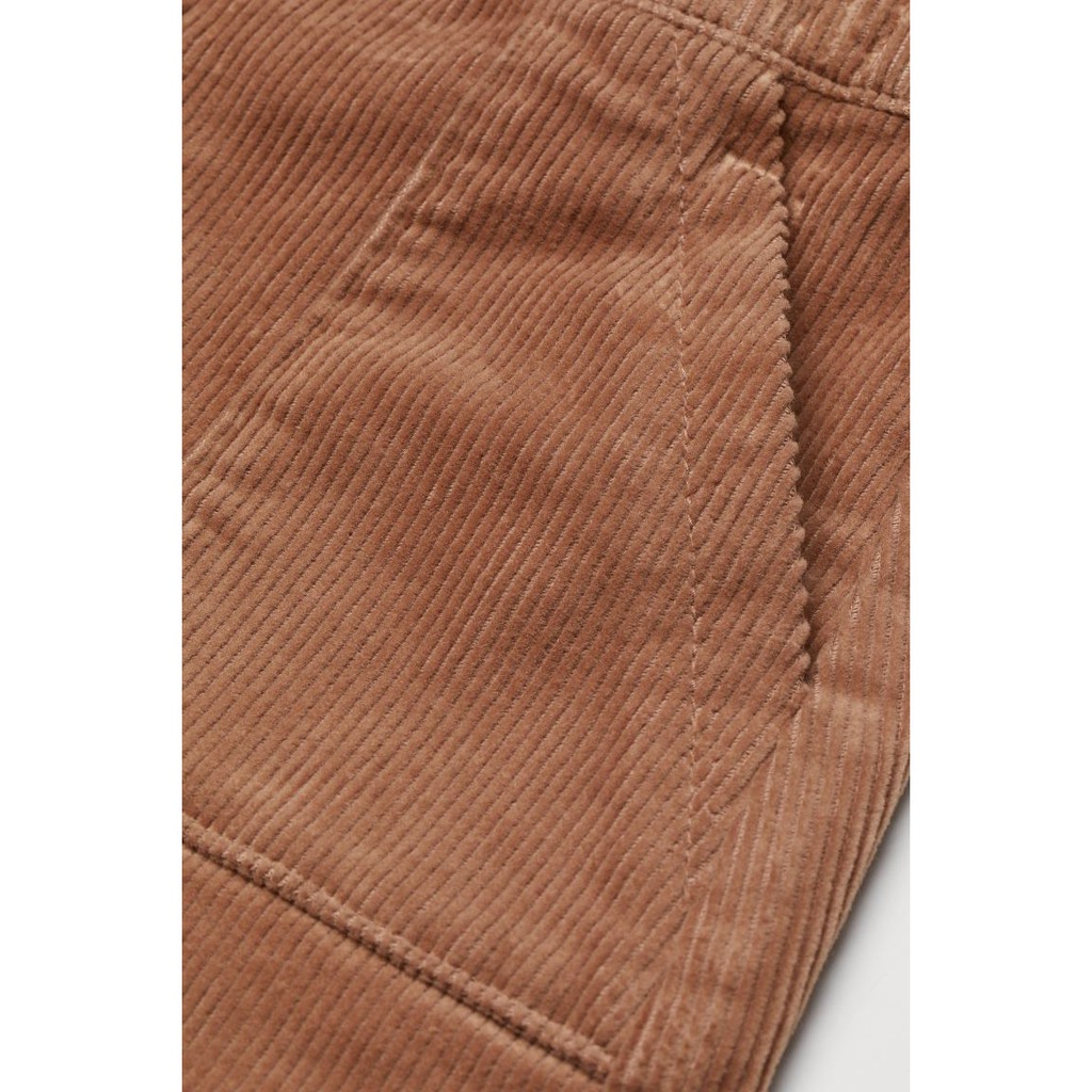 Chân váy nhung nâu HM H&amp;M sz 9-10y_hàng chính hãng authentic