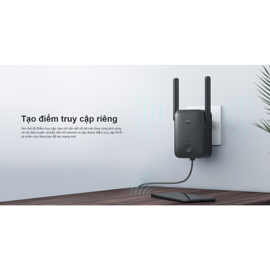 Thiết bị kích sóng wifi Xiaomi Mi WiFi Extender AC1200 - Hàng chính hãng