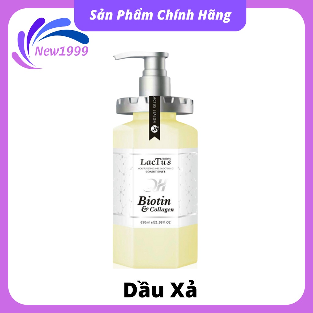 Dầu gội biotin lactus season ngăn gàu giảm rụng tóc QH collagen
