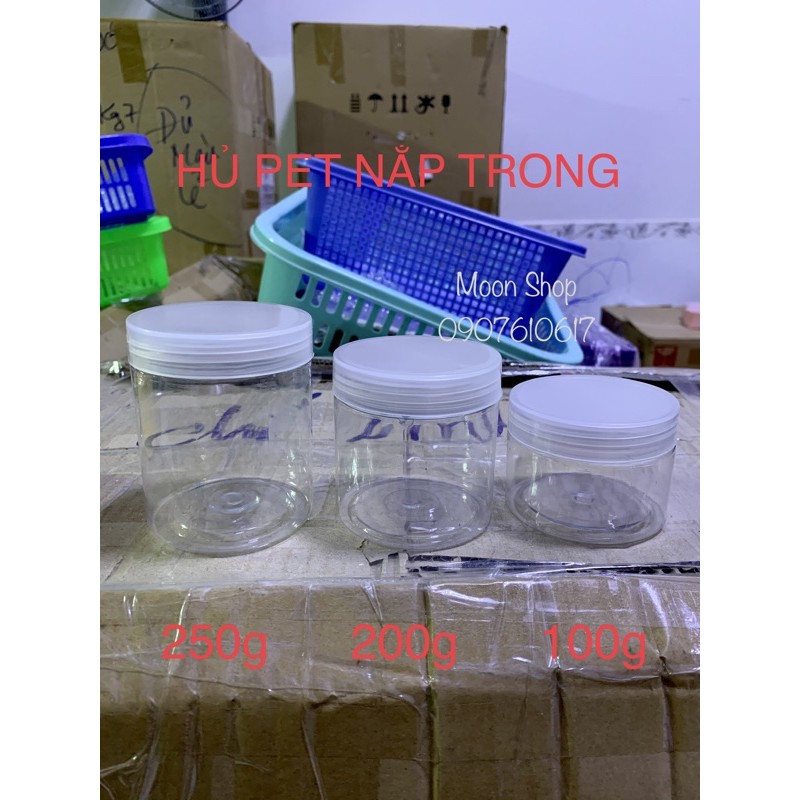 20 HỦ PET SIZE 100g-200g-250g NẮP TRONG