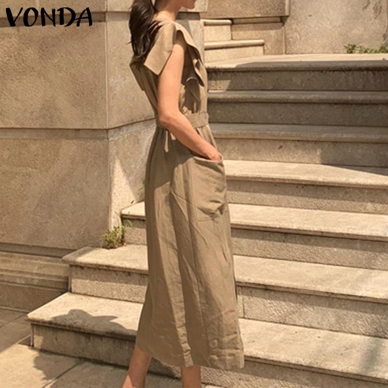 Đầm Dài Không Tay VONDA Phối Đai Thắt Lưng Thời Trang Mùa Hè Cho Nữ | BigBuy360 - bigbuy360.vn