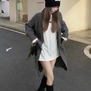 áo cardigan len dáng dài