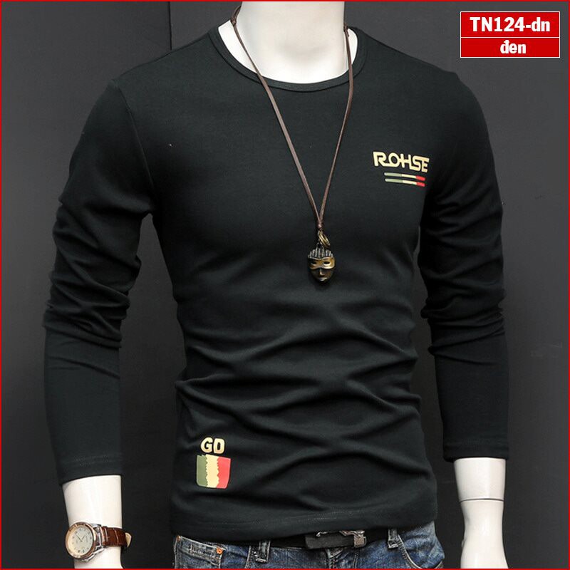 Áo thun nam tay dài ROHSE TN124 vải sợi tre tổng hợp bảo vệ môi trường | BigBuy360 - bigbuy360.vn