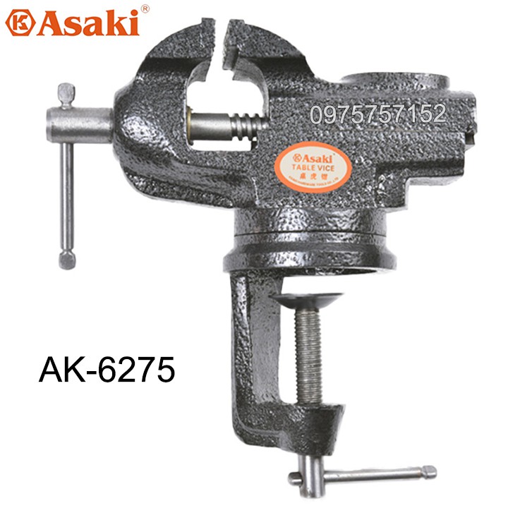 Ê tô kẹp bàn mâm xoay 360° Asaki AK-6275 F50 - Kẹp tối đa 60mm