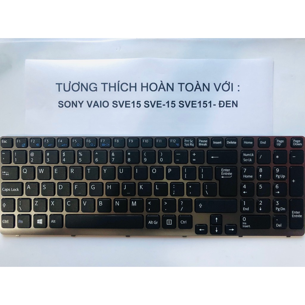 Bàn Phím Laptop Sony Vaio SVE15 SVE-15 SVE151 màu đen -Hàng mới 100%-Phụ kiện giá sỉ