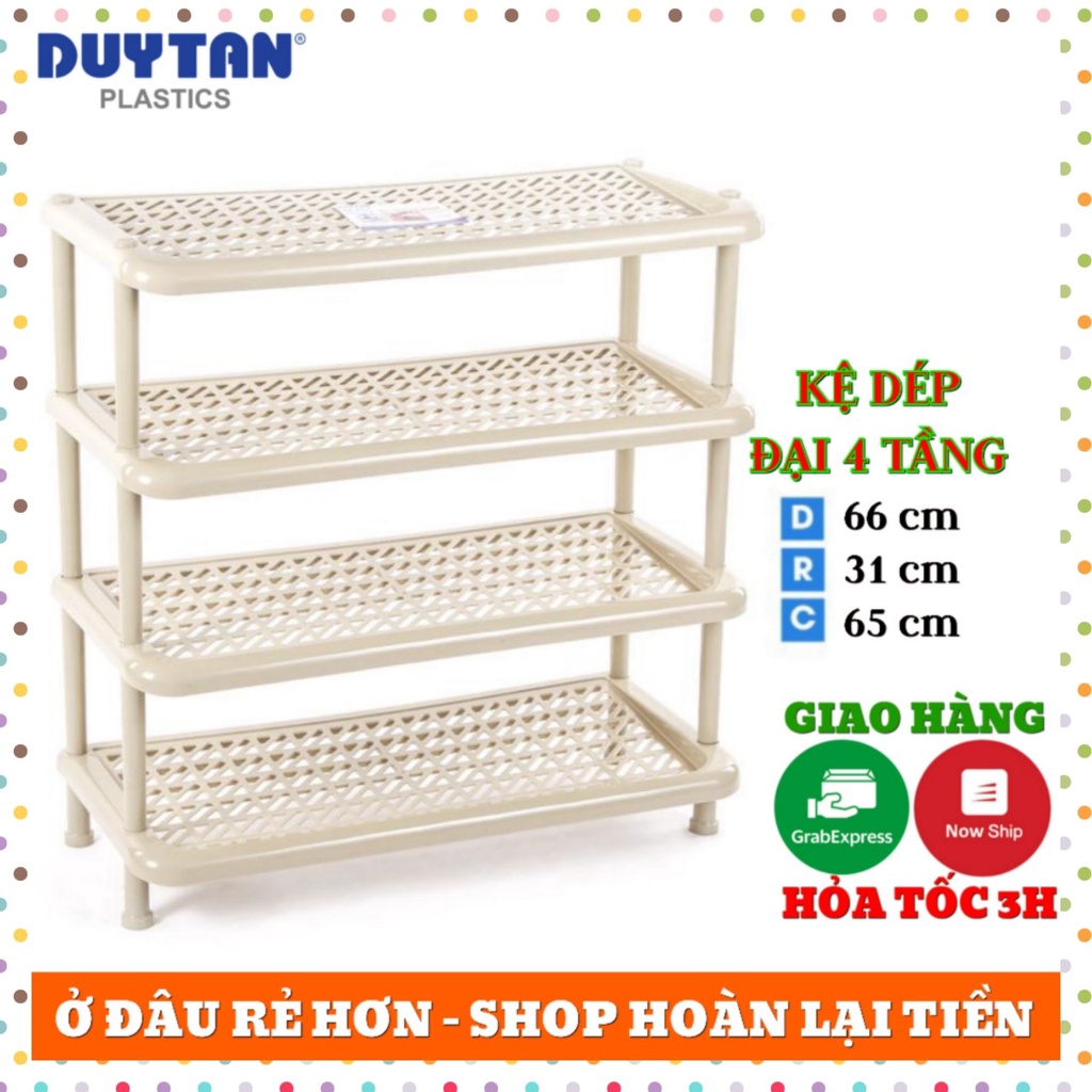 Kệ dép nhựa đại duy tân 4 Tầng (66 x 30.5 x 65.5 cm)