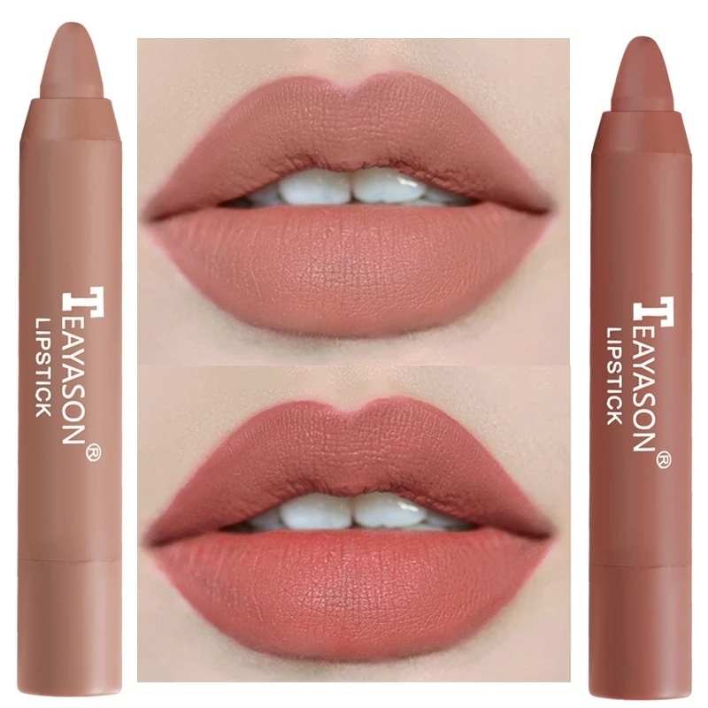 Son Môi Dưỡng Ẩm Chống Thấm Nước Lâu Trôi Không Dính Thành Cốc Có 12 Màu Chọn Lựa