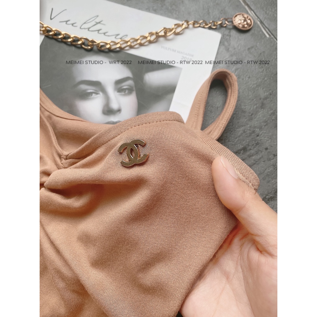 Áo tanktop xoắn ngực ôm body - Chất vải co giãn thoải mái | XKA32 | MeiMei Studio