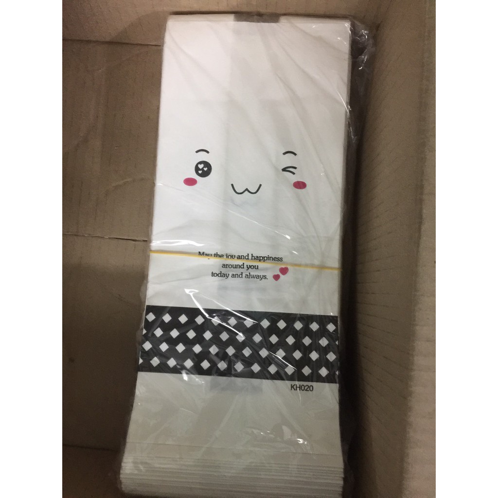 100 Túi bánh mì hoa cúc mặt mèo dọc  size 12x9x30
