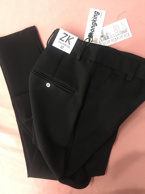 Quần Tây Học Sinh  size 26 và size 27 Màu Đen Vải Giản Ống Côn