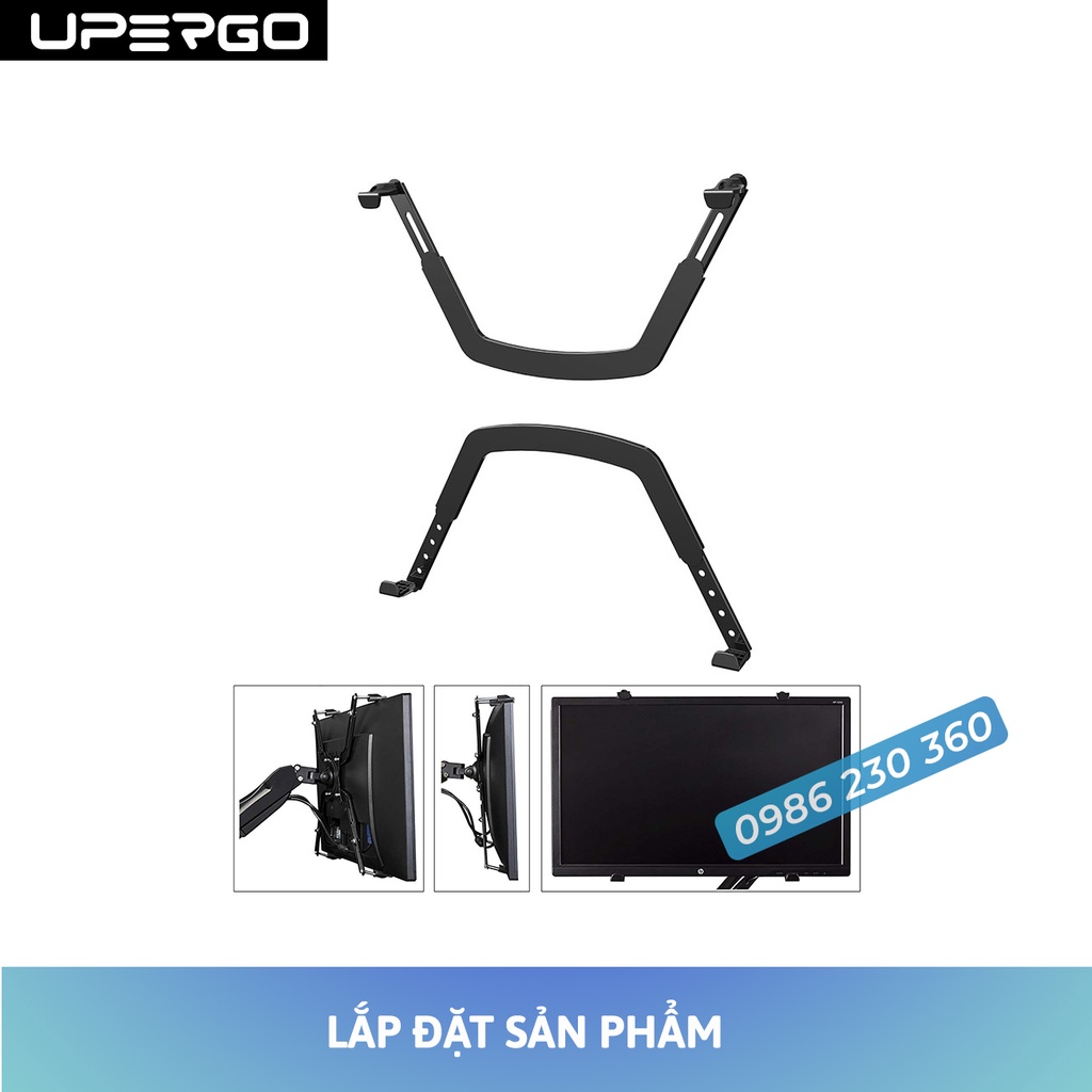 Kẹp Màn Hình Máy Tính 17 - 27 Inch FP1 - Sử Dụng Cho Màn Hình Không Thiết Kế Treo - Chính Hãng NB
