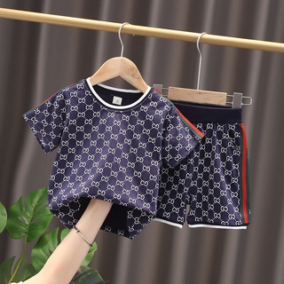 Set Đồ Mùa Hè 2 Món Gồm Áo In Hình Hoạt Hình Bebes + Quần Ngắn Cho Bé Trai / Gái