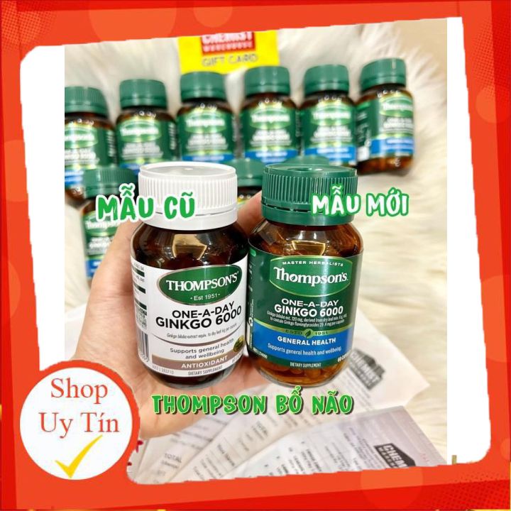 VIÊN UỐNG BỔ NÃO GINGKO THOMPSON 6000MG Hàng chuẩn Úc