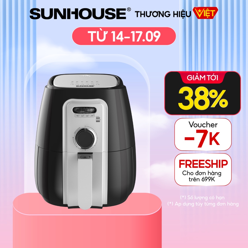 Nồi chiên không dầu SUNHOUSE 3L SHD4025B