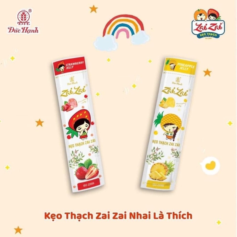 Lẻ thạch zaizai Đức Hạnh gói dài vị ngẫu nhiên - Shop sỉ