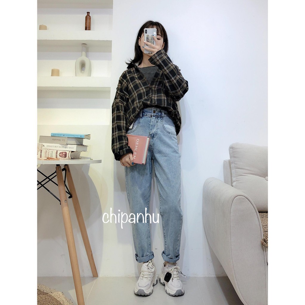 QUẦN BAGGY JEANS TÚI TRẮNG QBG085