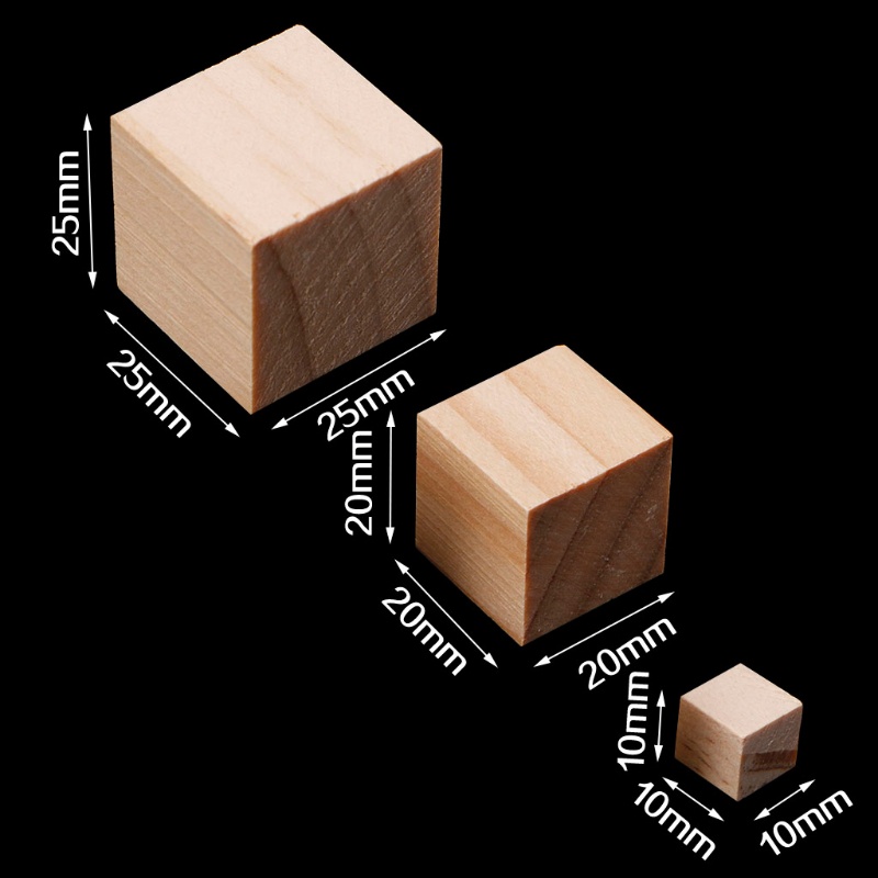 Khối gỗ vuông mini 10mm dùng làm đồ thủ công DIY