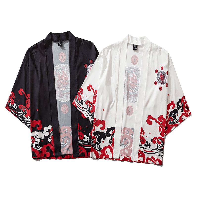 Áo Khoác Kimono 2020 Mỏng Truyền Thống Nhật Bản Samurai Yukata Demon Haori Obi