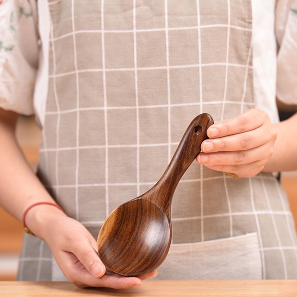 Bộ Dụng Cụ Nấu Ăn Bằng Gỗ Chống Dính / Dụng Cụ Nấu Ăn Tiện Lợi