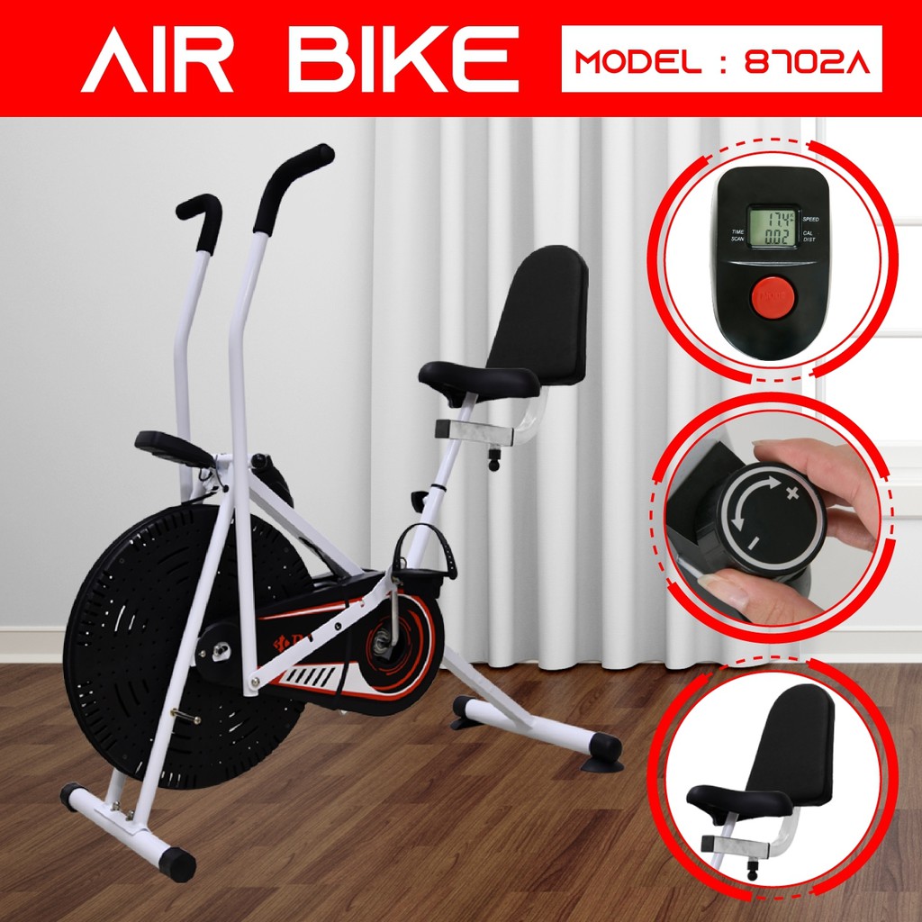 CHAIR19 AB - Xe đạp tập thể dục Air bike Mẫu mới có tựa lưng 2022