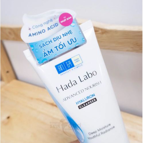 Sữa Rửa Mặt Dưỡng Ẩm Hada Labo Advanced Nourish Hyaluron Cleanser 80g