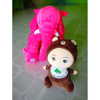 Voi xinh và bé doll brown miniso