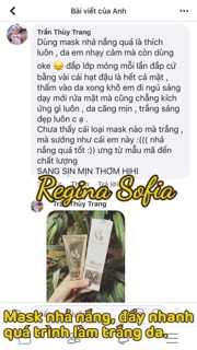 Mặt nạ nhả nắng làm trắng da Regina Sofia