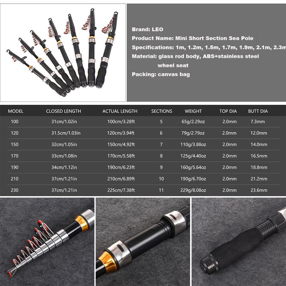 Cần Câu Cá Hình Cây Bút Bằng Carbon 1.0m 1.2m 1.5m 1.7m 1.9m 2.1m 2.3m