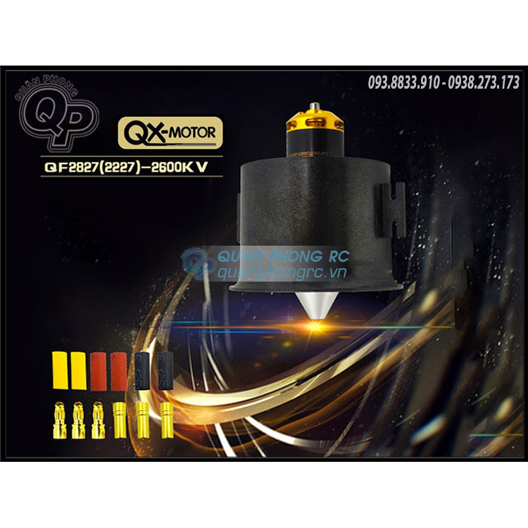 QX-MOTOR Ducted Fan 70mm 12 Blades QF2827 2600KV EDF 70mm Brushless Motor