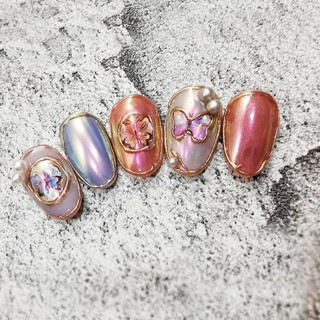 Sticker nails - hình dán móng 3D bướm hologram