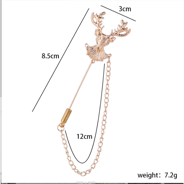 Trâm cài áo vest nam hình đầu tuàn lộc, Lapel pin thời trang TR-103