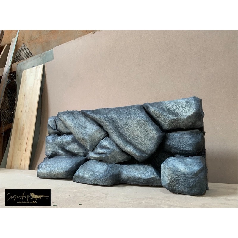 Phông Nền 3D giả đá, tấm nền giả cây trang trí cho bò sát, nền xốp sốp·decor hồ cá trang trí phong cảnh
