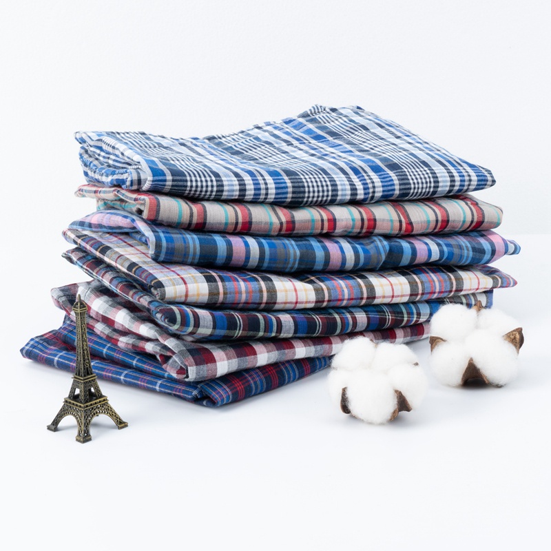 Quần lót boxer ECMLN chất liệu cotton sọc ca rô cổ điển thoải mái thoáng mát dành cho nam