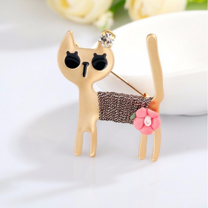 Cài áo hình chó Lạp Xưởng Dachshunds mạ PVD (size 2x3.5cm)