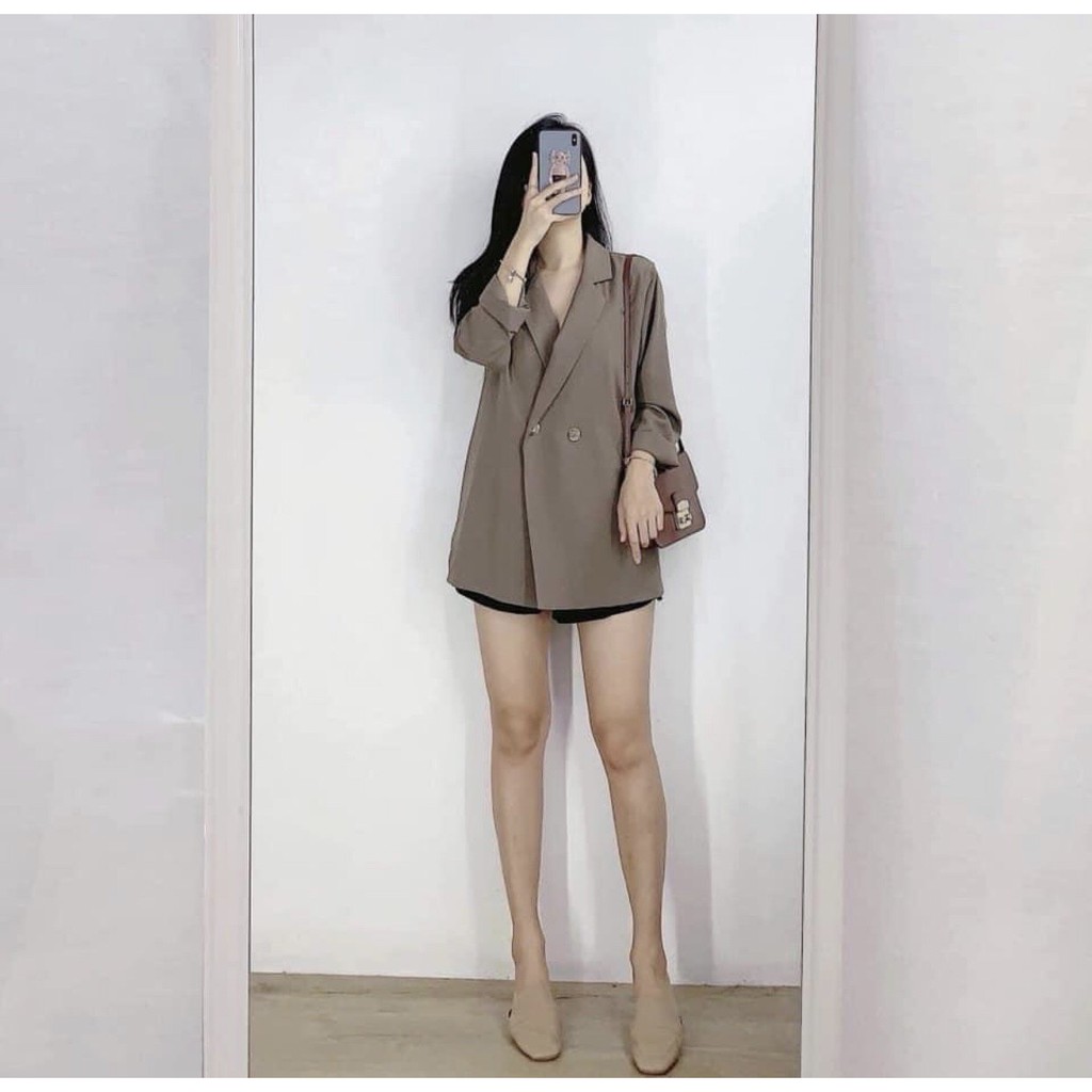 [Có sẵn] Áo blazer xắn tay Hàn Quốc -  [Có ảnh thật và video]