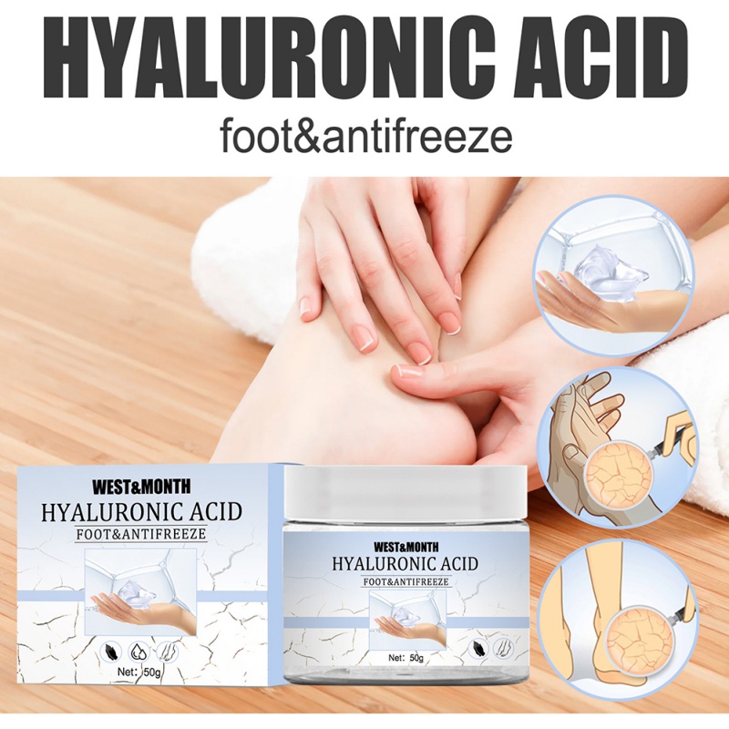 Kem Dưỡng Da Chân 50g Tinh Chất Hyaluronic Acid Chống Nứt Nẻ Và Tẩy Tế Bào Chết
