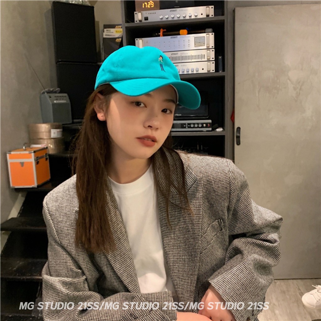 Mũ lưỡi trai MG STUDIO thêu họa tiết người hoạt họa thời trang