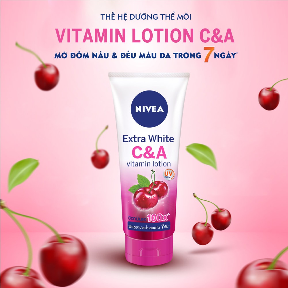 Sữa dưỡng thể dưỡng trắng Nivea Extra White C&amp;E Vitamin Lotion, C&amp;A Vitamin Lotion 180ml