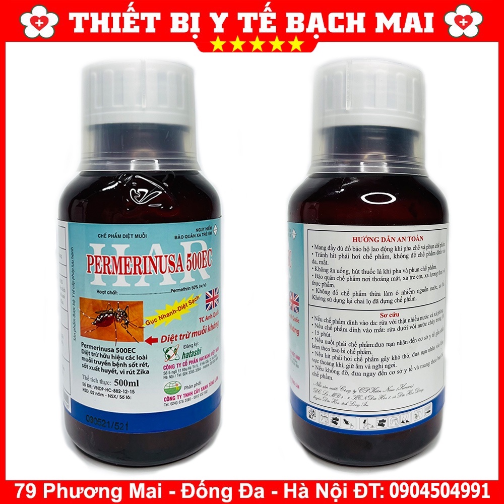 Thuốc Diệt Muỗi PERMERINUSA 500EC Chai 500ml - Công Nghệ ANH QUỐC