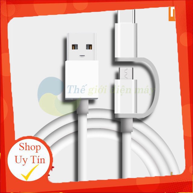 [SALEOFF] Dây sạc Xiaomi 2 trong 1 Micro Usb và type C 1m SJX02ZM - shop Thế giới điện máy ..