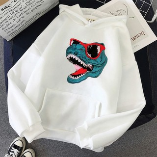 Áo hoodie khủng long đeo kính chất nỉ bông dày siêu ấm  60