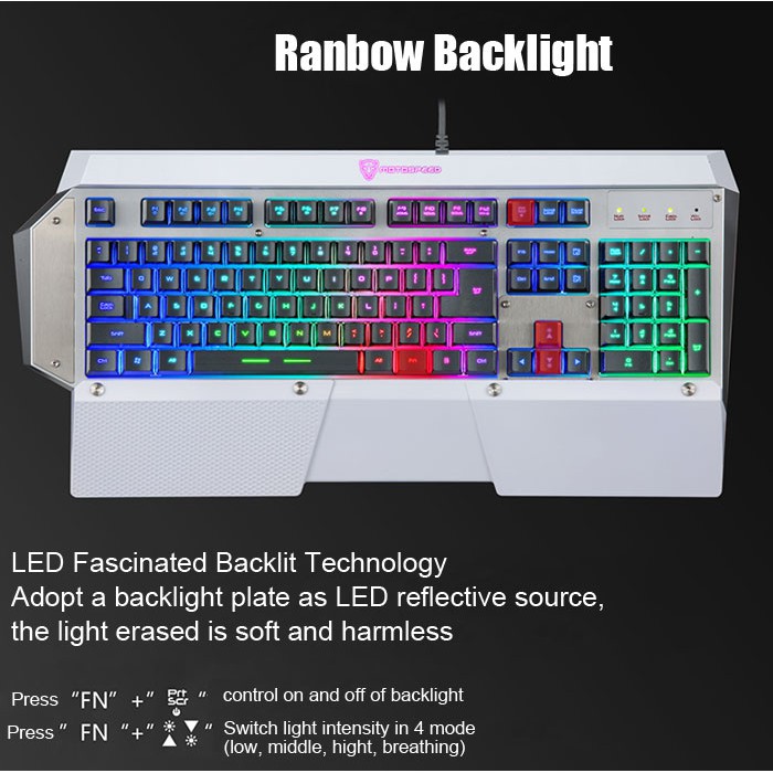 Bàn phím game thủ Motospeed K800L LED Gaming Keyboard