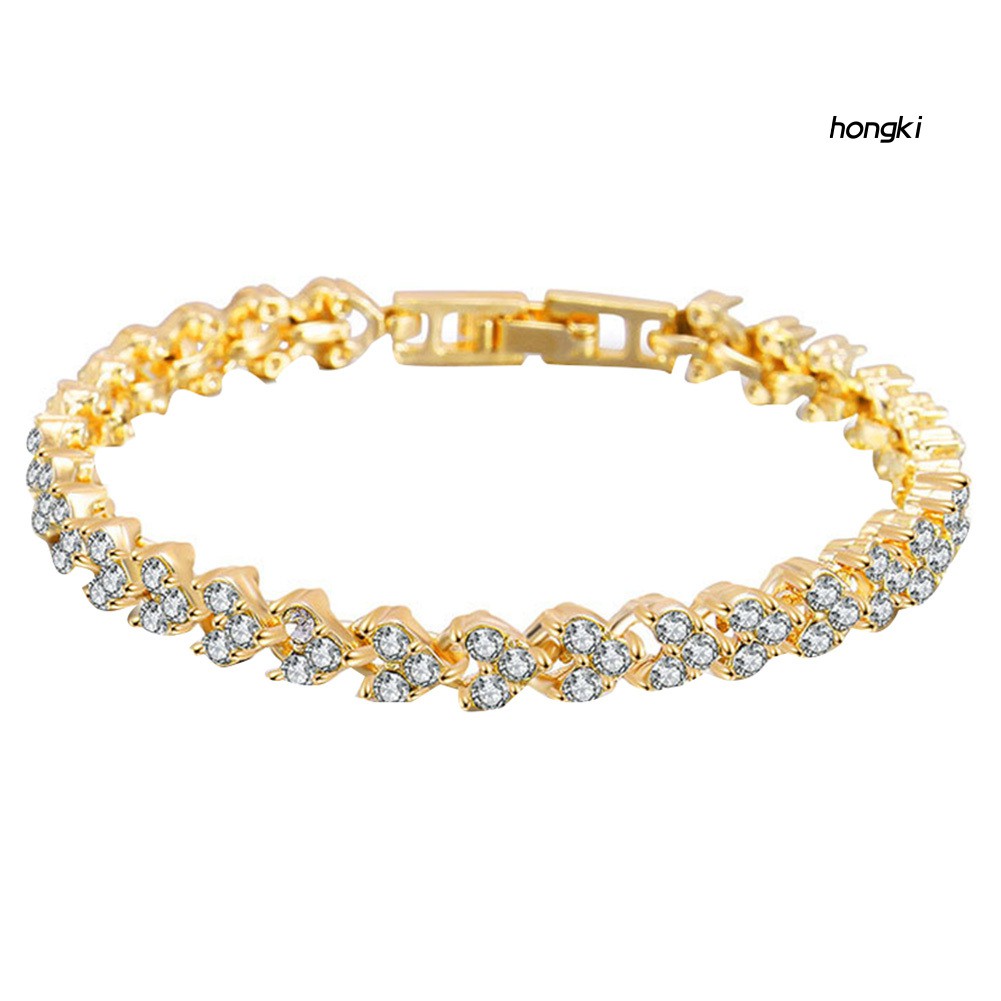 Vòng đeo tay đính kim cương giả sang trọng thời trang cho nữ