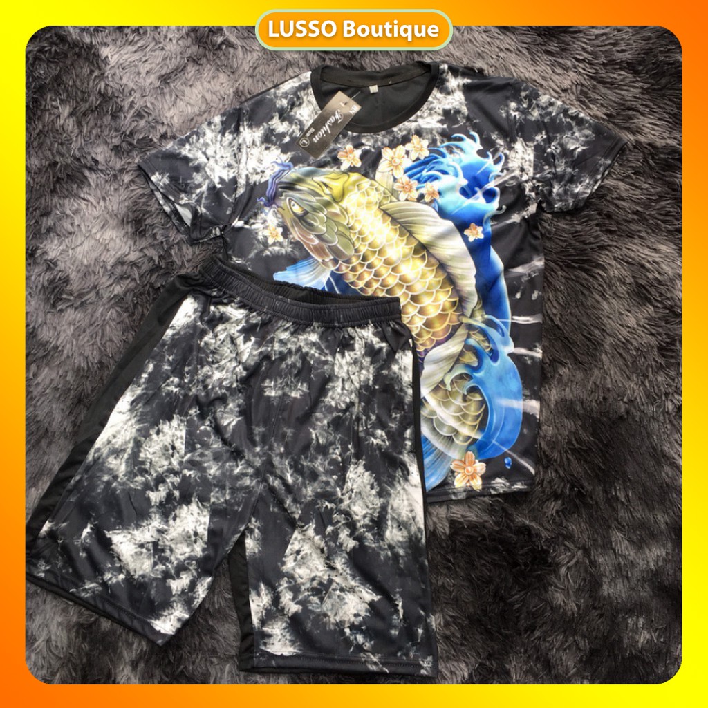 [FreeShip] Đồ bộ Nam hè in CÁ CHÉP 3D Cao cấp, Bộ hè Nam, phong cách, co dãn thoáng mát . | BigBuy360 - bigbuy360.vn