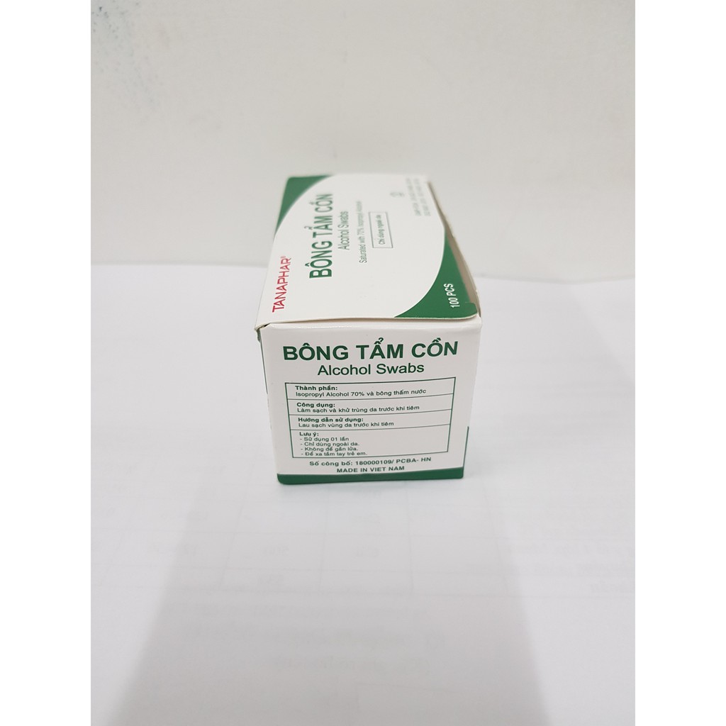 Bông tẩm cồn TANAPHAR sát khuẩn, sát trùng