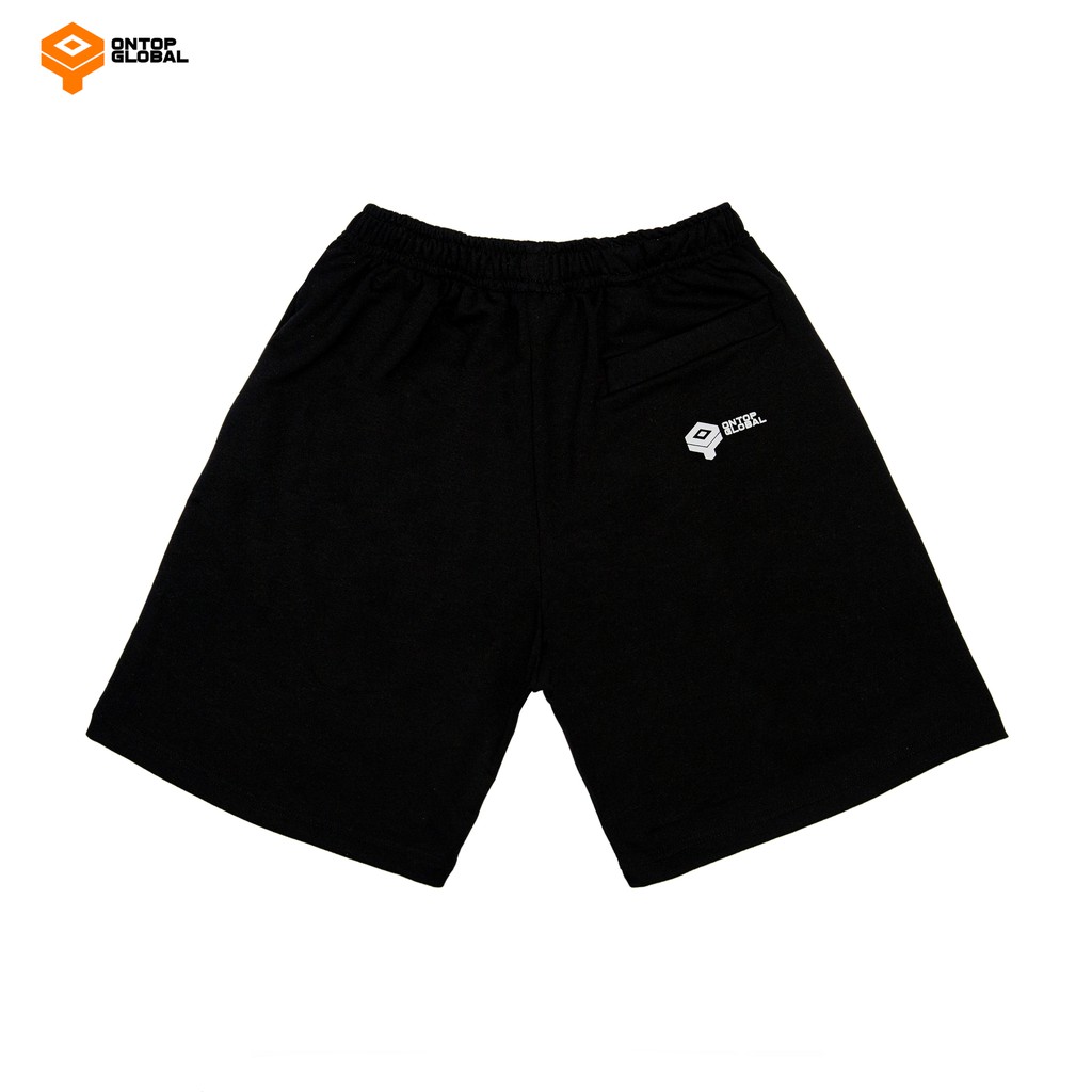 [Mã SKAMA06 giảm 8% TỐI ĐA 50K đơn250K] Quần short thun nam nữ màu đen ONTOP - Pyramid | BigBuy360 - bigbuy360.vn