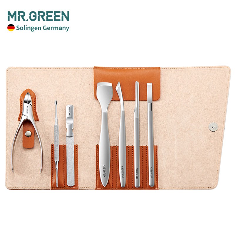Bộ 8 Dụng Cụ Chăm Sóc Móng Chân MR.GREEN Chuyên Nghiệp Bằng Thép Không Gỉ Độc Đáo