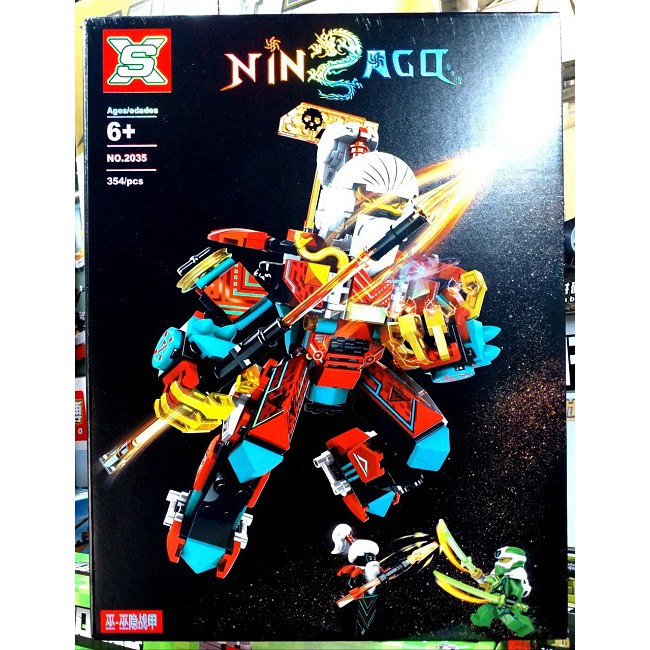 (HÀNG CÓ SẴN)Lắp ráp xếp hình non lego ninjago 2035 : robot người máy mạng ninja lửa Kai 354 mảnh