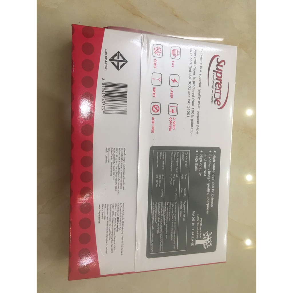 GIẤY SUPREME A4 ĐL70GSM