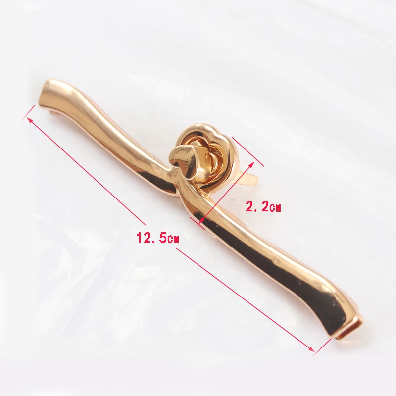 Phụ Kiện Khóa Túi Xách Bằng Kim Loại Màu Vàng Hình Trái Tim Dạng Xoay DIY